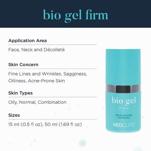 Neocutis Bio Gel Firm Moisturizing Hydrogel for Oily/Acne-Prone Skin | 15ml Size