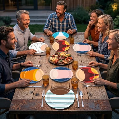 Spooky Rustic Party Supplies 7-Inch Horror Character Paper Plates - Character Variation