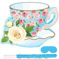 Aoriher Blue Tea Piñata with Blindfold & Stick - Tea Party Decor & Fun