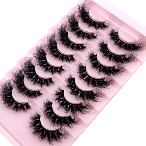 False Eyelashes 25mm Fluffy Dramatic Faux Mink Cat Eye Volume - Variation of 9D-23