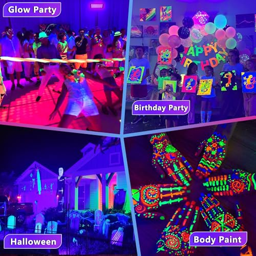 100W Black Light LED Pack - Waterproof UV Glow Party & Halloween Lighting - Variation of THIS listing