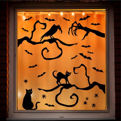 Halloween Tree Branch Cat Wall Stickers - Branch Cats Variation