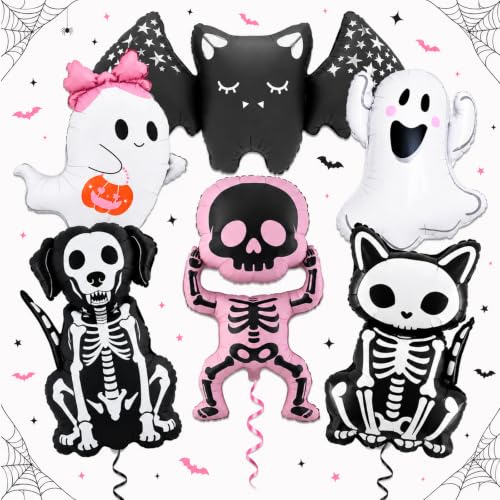 Halloween Ghost and Skull Balloons Set - Ghost Pet Variation