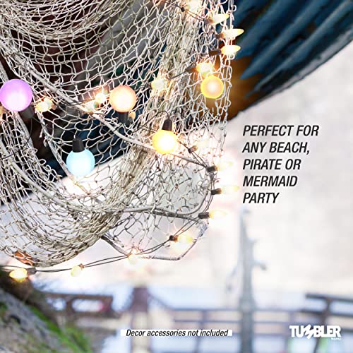 2 Pack 5x10 ft Real Fishing Net Decor Nautical Beach Party Wall Backdrop