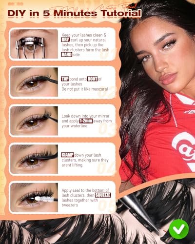 C-Manga Lash Clusters Fluffy Spiky Wispy Eyelash Extensions - Reusable Fluffy Effect