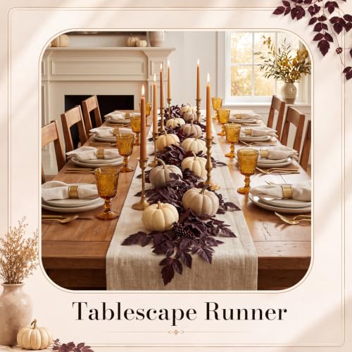 Fall Garland 6ft Plum Purple Cimicifuga Artificial Leaf Decor 2-Pack