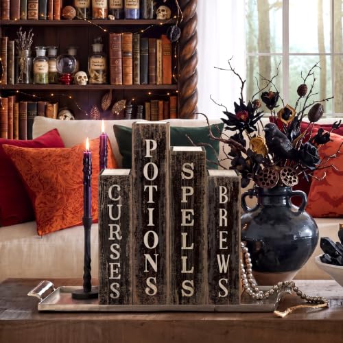 Halloween Spell Potion Sign Wooden Book Set - Spells 2 Variation