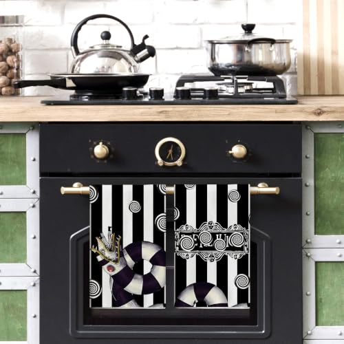Halloween Kitchen Towels 18x26 Inch Set - Spooky Home Decor