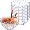 12 Pack Plastic Serving Bowls 5.1 Inch Crystal Clear Food & Snack Dishes