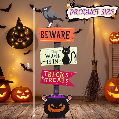 5 ft Halloween Witch's Brew Directional Sign Cardboard Standee - Spooky Party Decor