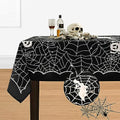 Halloween Rectangle Tablecloth 60x84 Inch Spider Web Black Waterproof Washable Decor Variation of THIS listing