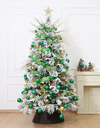 Christmas Ball Ornaments Set - Red Green Gold Shatterproof Decorations with Hang Rope - 36pcs, 6 Styles, 3 Sizes, Variation: RedGreenGold