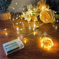 Battery Operated Fairy Lights 16ft Warm White Copper Wire String Lights for Christmas, Weddings, Party, Indoor Decor