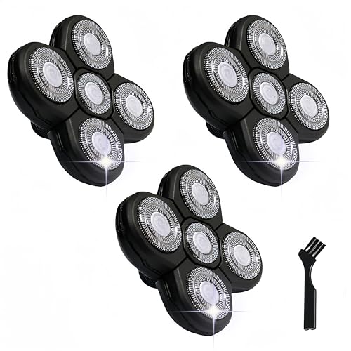 3 Pcs Shaving Blade Refills Compatible with Head Shaver for Bald Men - Silver