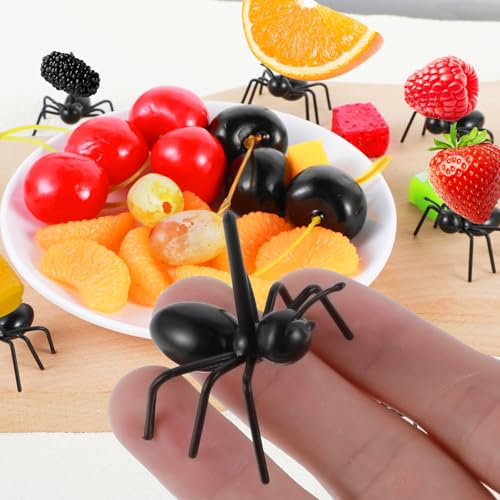 Reusable Ant Toothpicks for Party Decorations - 36 Pack Food-Safe Fruit & Appetizer Picks