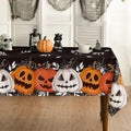 Halloween Tablecloth 60 x 140 Inch Rectangular Black and Orange