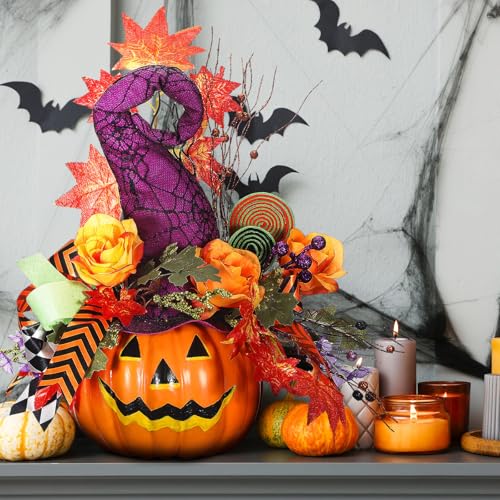 Daifunli Halloween Pumpkin Table Centerpiece - Colorful & Durable Decor