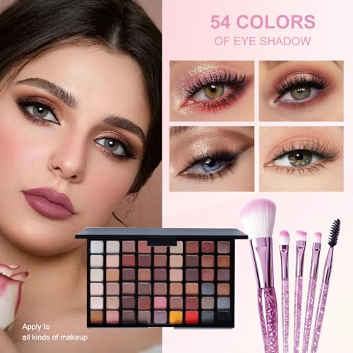 All-in-One Makeup Kit for Women Teens & Beginners - Full Face Set with Brushes & Accessories