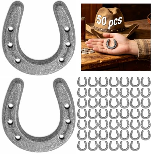 50 Pcs Mini Cast Iron Horseshoes for Decoration - Rustic Farmhouse Style - Variation of THIS listing