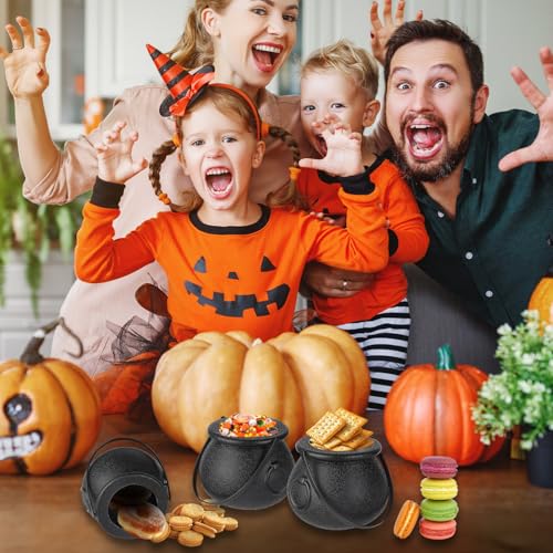 Black Mini Cauldrons with Handle 12pcs Halloween & St. Patrick’s Day Party Favors