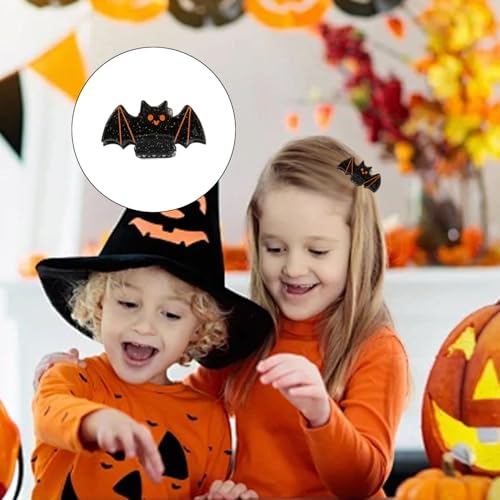 Halloween Hair Claw Clips Set - Pumpkin Ghost Bat Design, Style 3