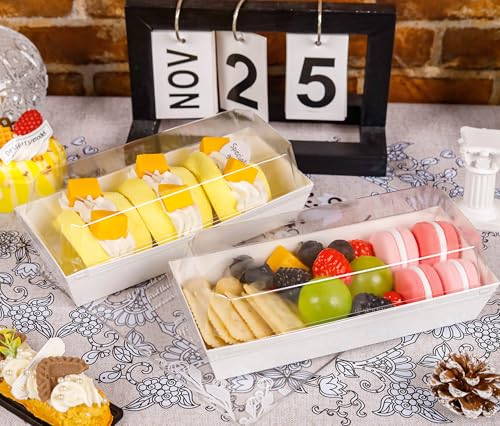 White Halloween Dessert Box Pack of 100 - Bakery & Cookie Containers with Twine