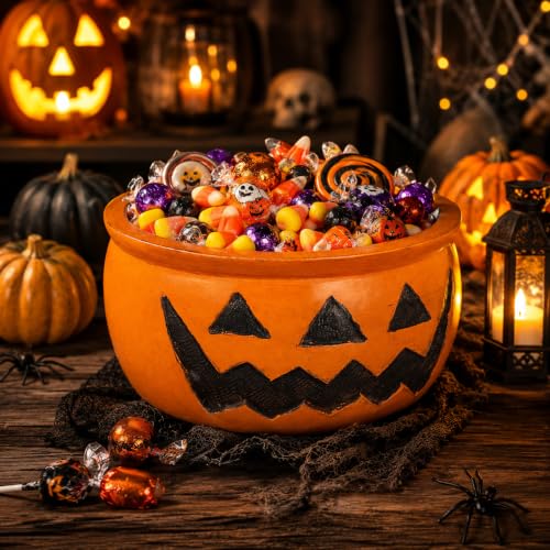 Halloween Candy Bowl Trick or Treat Decorative Spooky Dish 9.25 Inch