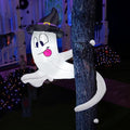 Halloween Inflatable Ghost Decor for Outdoor Yard with LED Lights - 5 ft Tall Twining Tree Ghost