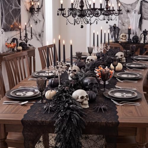 Halloween Black Norfolk Pine Garland - 6 ft Faux Halloween Decor — Variation of Norfolk Pine