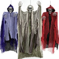Halloween Hanging Skeleton Ghost Decorations Set for Outdoor Yard Scene - 3 Pieces