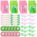 Bright Pink and Green Halloween Witch Party Favors Set - 48 Pieces