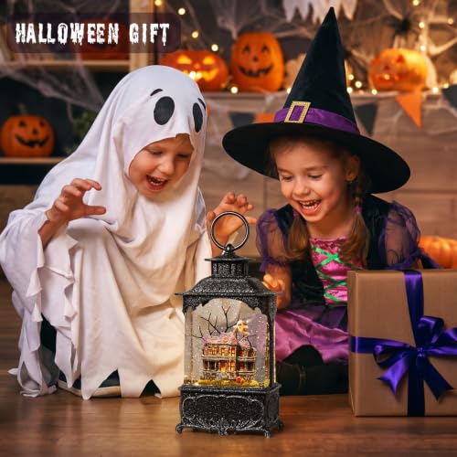 Halloween Snow Globe Lantern - Haunted House Variation Indoor Halloween Decoration