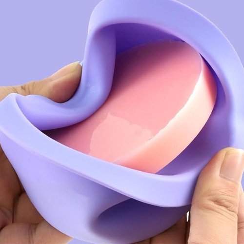 2-pack Silicone Wax Warmer Liner, Silicone Wax Bowl for Wax Warmer, Non-Stick Wax Melt Warmer Wax Pot Replacement, Reusable Wax Melt Liner with 50 Pcs Wax Spatula Sticks for Hair Removal purple