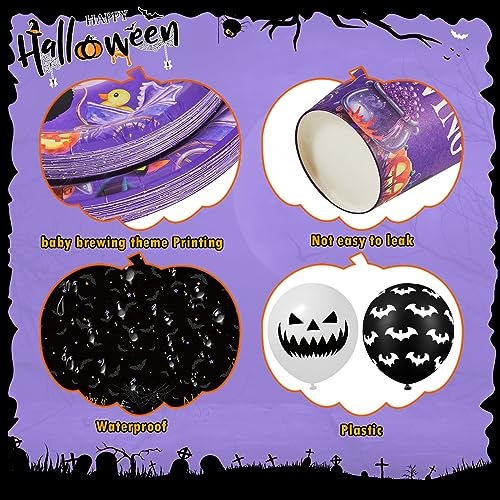 Halloween Baby Shower Decorations Party Supplies 278 Pcs Baby Is Brewing Theme