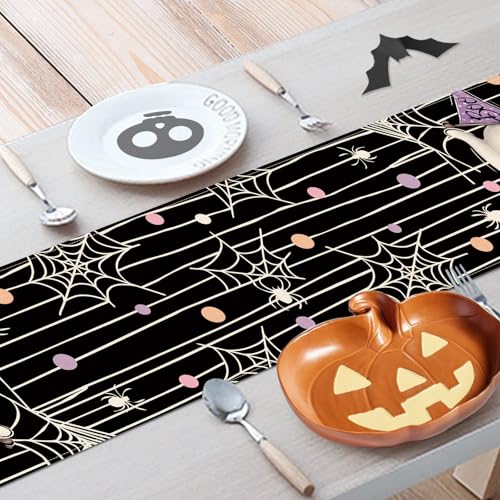 Halloween Ghost Boo Pink Table Runner 13x72 Inches Spooky Decor