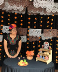 Dia de Los Muertos Papel Picado Banner - 5 Pack Brown & White Decor
