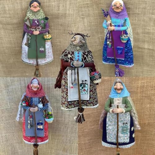 Kitchen Witch Doll Hanging Decor - Good Luck Charm for Cooks & Home