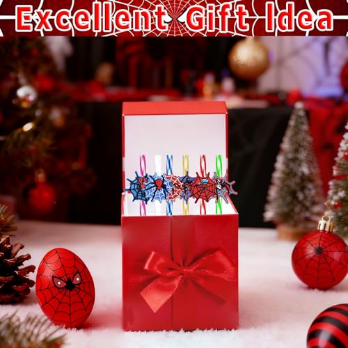 Reusable Spider Web Drinking Straws Set for Halloween & Birthday Parties