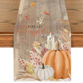 Artoid Mode 13x72 Inch Fall Table Runner - Wood-Orange Polyester Decor