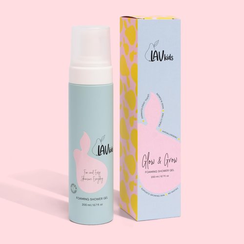 LAV KIDS Shower Gel - Gentle Body Wash for All Skin Types | 200ml Naturally Soft & Scented Skin