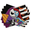 Halloween Jack Placemats Set of 4 - 12x18 Inch Waterproof Table Decor