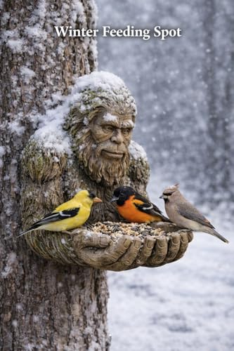 Bigfoot Tree Bird Feeder - Sasquatch Sculpture Garden Decor - Tree Hugger