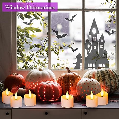 Battery Operated Flameless LED Tea Lights with Timer - 12 Pack