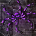 Giant Purple Halloween Spider Decoration 60” Lighted Outdoor Indoor with Red Eyes