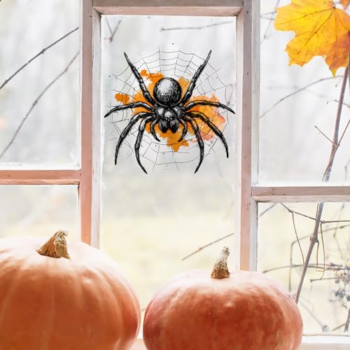 Halloween Wall Stickers 9 - Spider Web Wall Decals for Halloween Decorations - 2 Sheets