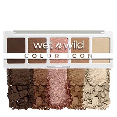 Wet n Wild Color Icon Eyeshadow Palette - Brown Walking On Eggshells, 5 Shades, Matte & Shimmer