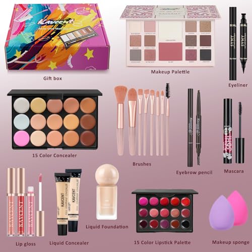 KAVCENT Medium Makeup Set for Teens Women Girls Full Kit Makeup Gift