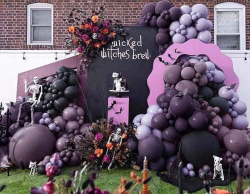 Black Purple Balloon Arch Kit Double Stuffed Dark Purple & Black Halloween Party Decorations – Variation of THIS listing