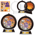 Halloween Snow Globe Craft Kit - 12 Pcs DIY Ghost & Haunted House Decorations