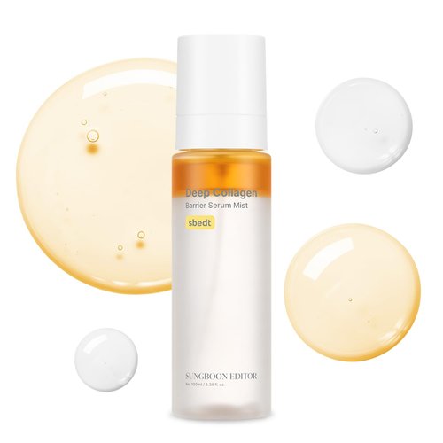 SUNGBOON EDITOR Deep Collagen Barrier Serum Mist | Hydrating Face Mist for Dry Skin | Collagen + Peptides + Vitamin C | Korean Skincare Mist, 3.38 fl oz | Valentines Day Gifts for Woman